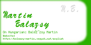 martin balazsy business card